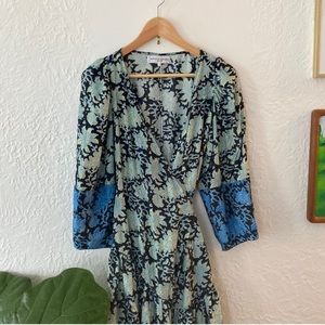 Apiece Apart bougainvillea silk wrap dress